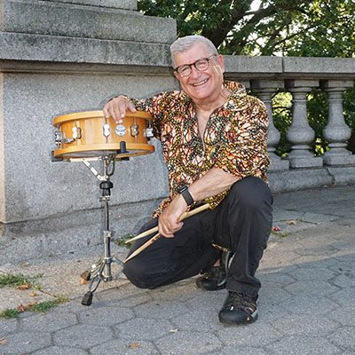 Charles Caldarola, drummer with DafinaRoots Band