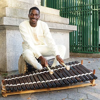 Makane Kouyate playing the balafon with DafinaRoots Band