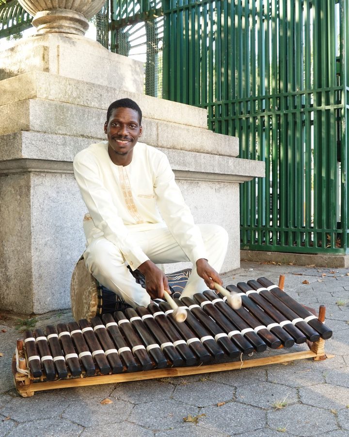 Makane Kouyate playing balafon with DafinaRoots Band