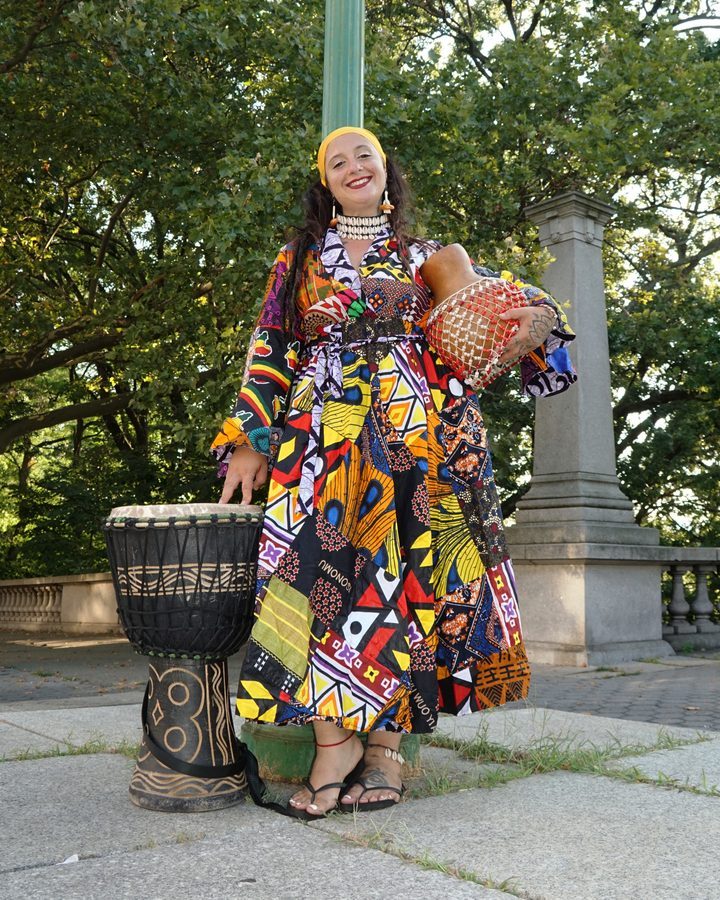 Remmi Nicole, vocalist and percussionist with DafinaRoots Band